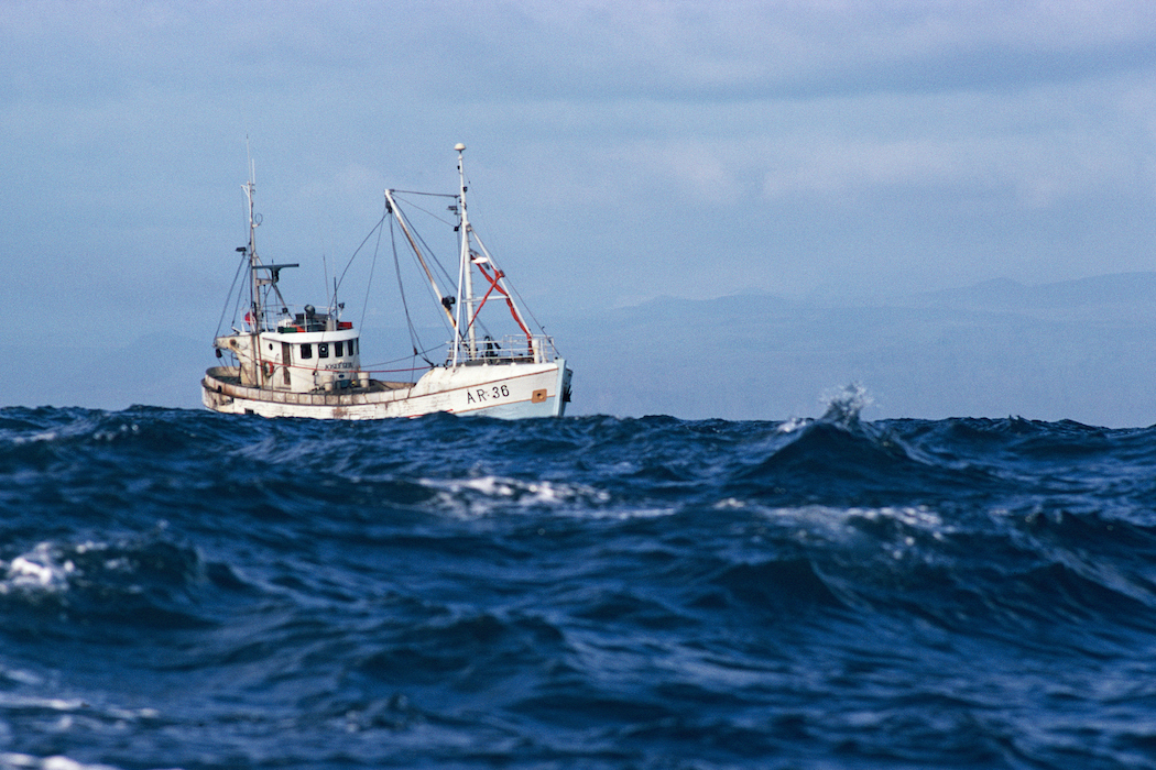 Fishing boat at sea